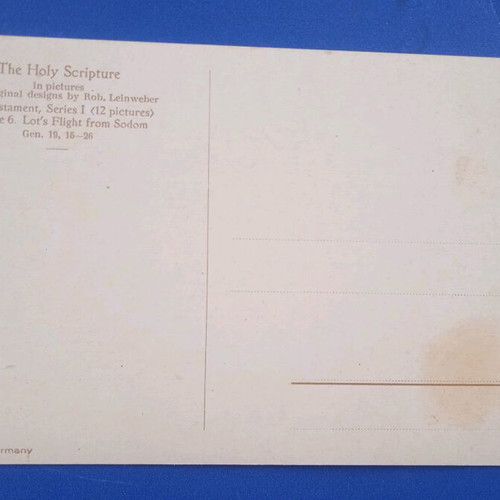 Biblical postcard used, very good condition