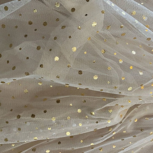 Tulle dress for 2-year-old girl new, beige with gold details