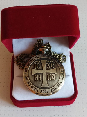 Jesus Christ Nika pocket watch pendant bronze