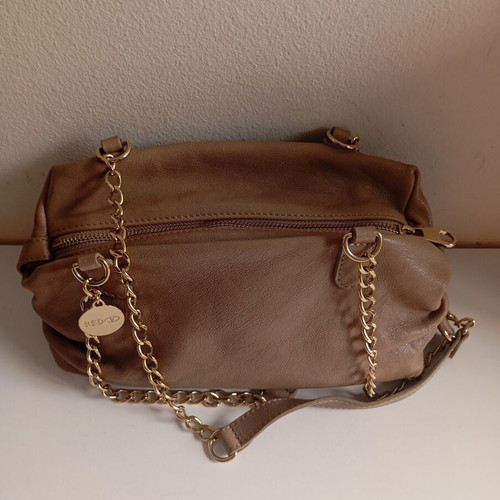 Red Valentino Garavani leather shoulder bag like new, beige, 28x17 cm