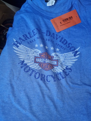 Harley-Davidson women's blouse M new with tags, heather royal blue