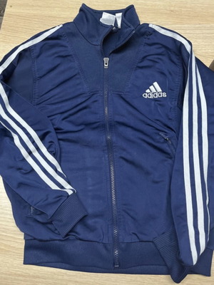 Ζακέτα φόρμας Adidas άσπρη και μπλε σαν καινούργιο, μέγεθος XXS