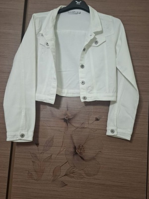 Happy Girls Spring Jacket like new, 100% cotton, white, size 176 cm