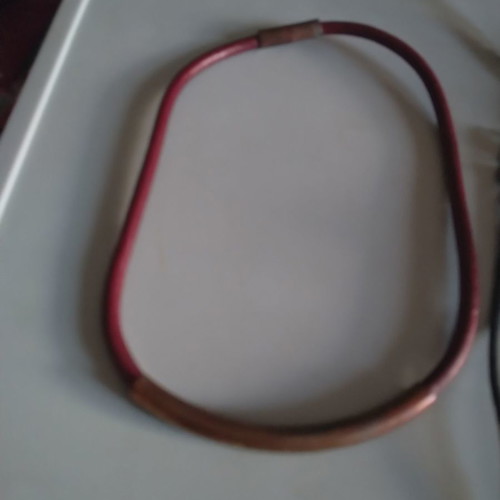 Genuine leather necklaces with stones and crescent necklace set of three