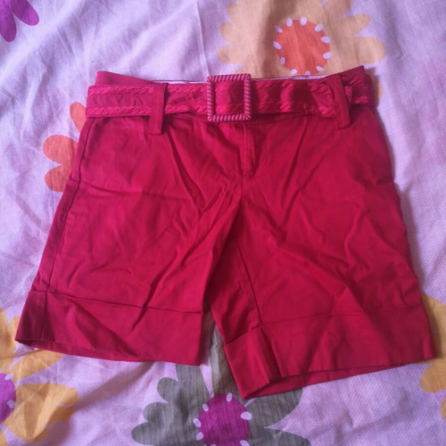BSB Red Women's Shorts with Belt Size M