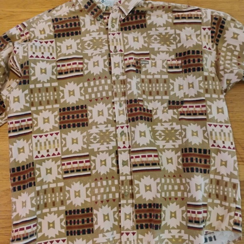 Columbia shirt with Native American pattern, size 2XL, like new