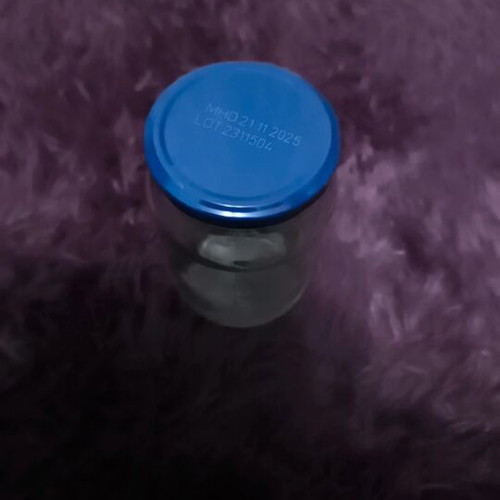 Glass cylindrical jar 454ml used with metal screw lid
