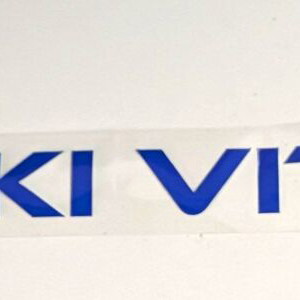Suzuki Vitara blue sticker with 2 white phosphorescent Suzuki decals