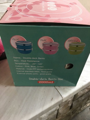 Lunchbox double food container 2000ml new