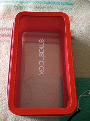Smashbox pouch makeup bag καινούργιο, κόκκινο με βινιλ τελείωμα