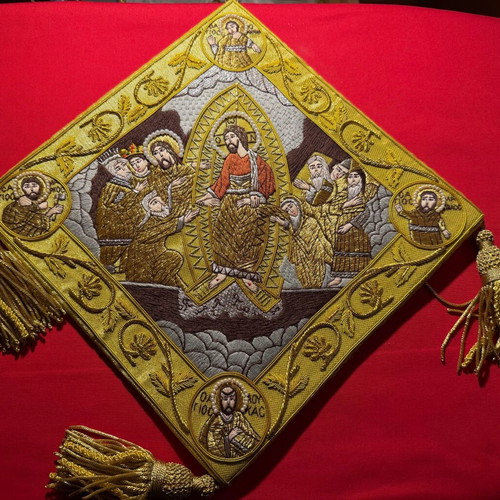 Epigonatio Resurrection handmade with gold thread