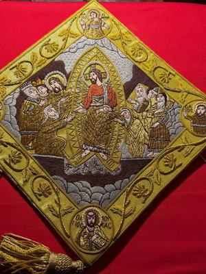 Epigonatio Resurrection handmade with gold thread