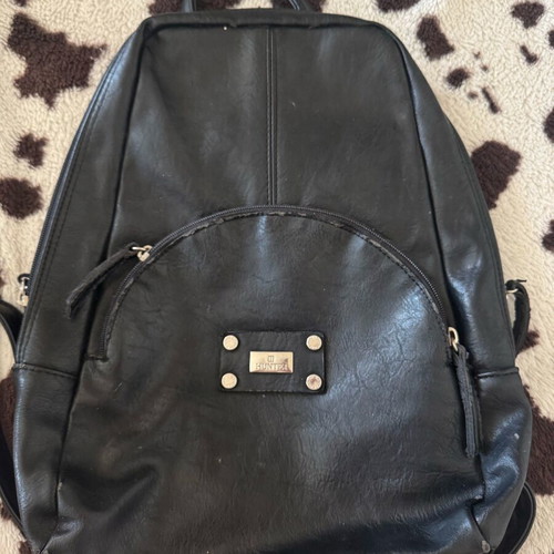 Hunter backpack used, black leatherette