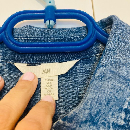Denim shirt H&M small like new, blue