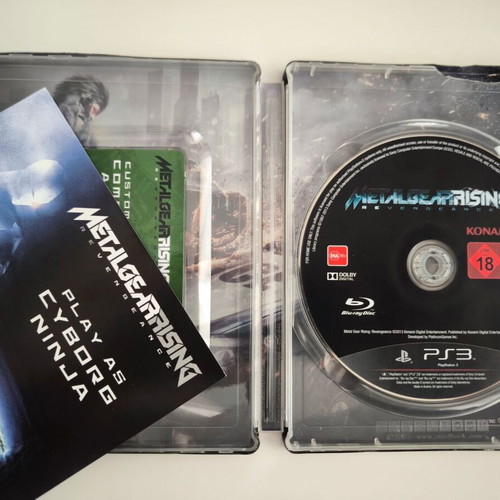 Metal Gear Rising Revengeance Steelbook Limited Edition PS3 game used