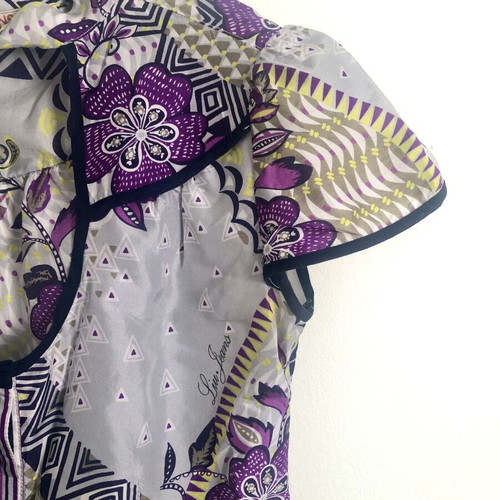 Liu Jo Silk Shirt XS with Geometric Floral Print new