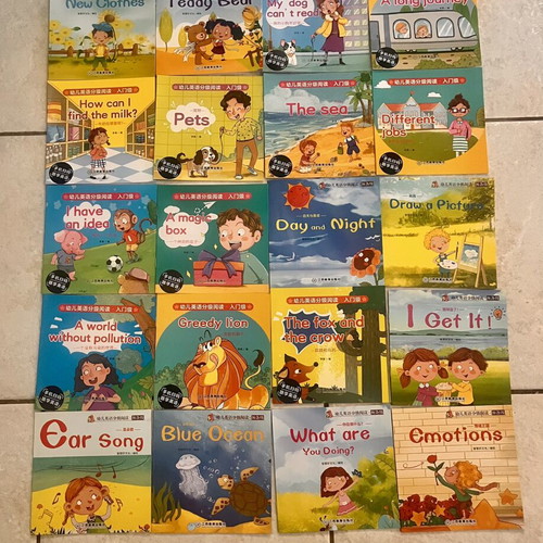 English educational booklets for beginners, pack of 95