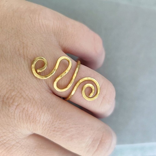 Gold ring handmade like new from brass