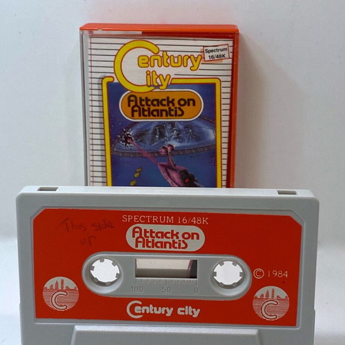 Attack on Atlantis 1988 Spectrum ZX tape cassette used, complete with manual