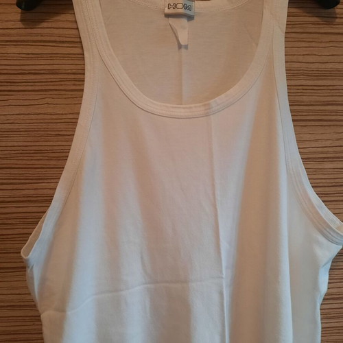 Hom sleeveless shirt used, white, size L