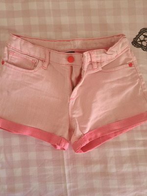 Jean shorts for girls Gap kids used, pink, size 164 cm
