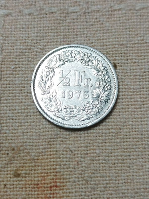 Νόμισμα 0,50 Φράγκο Ελβετίας 1975