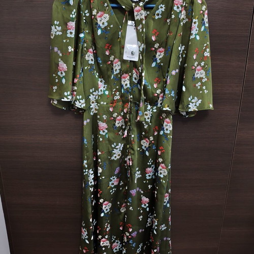 Mango floral dress, small, green