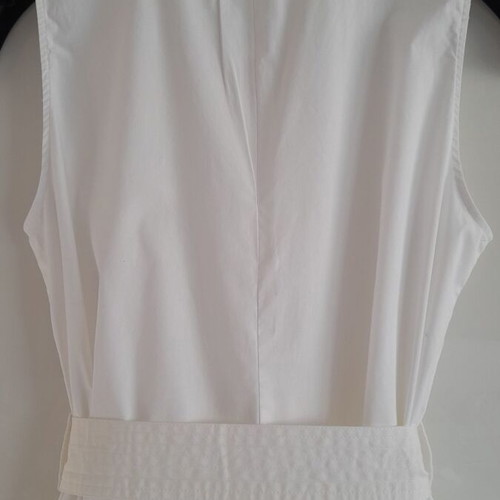 Summer dress Max&Co white poplin with matching belt like new