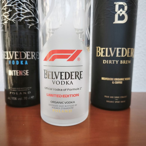 Belvedere vodka set, limited edition collectible bottles