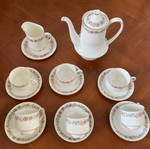 Σετ τσαγιού Royal Albert Paragon Belinda, 6 φλιτζάνια με πιατάκια, ψηλή τσαγιέρα και γαλατιέρα