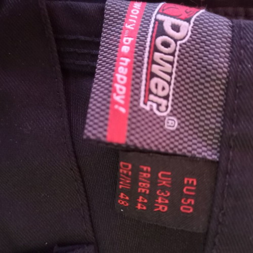 Power work pants new, size EU 50, black, L