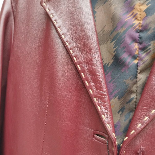 Italian leather jacket used, genuine leather, size 44