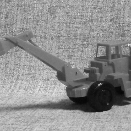 Plastic vintage excavator new rare functional toy