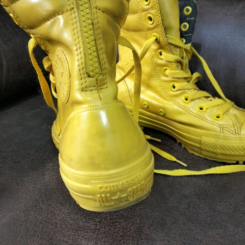 Converse All Star yellow boots used, athletic size 36.5