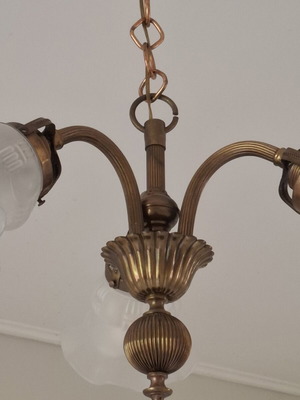 Handmade postwar chandelier