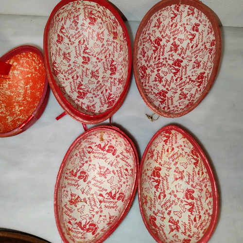 Easter fabric eggs used, Greek handmade hand-painted