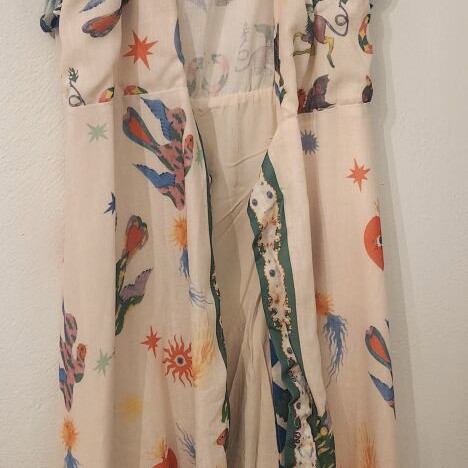 Purple Queen Paris Art Print Wrap Dress like new, colorful