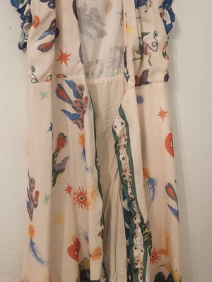 Purple Queen Paris Art Print Wrap Dress like new, colorful