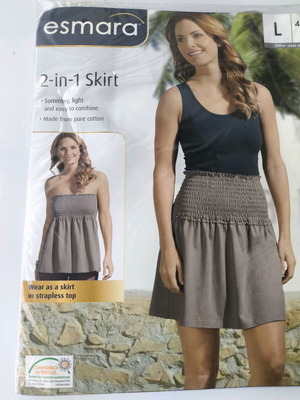 Esmara 2-in-1 blouse and skirt set new, beige