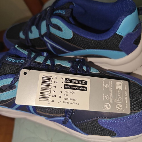 Kappa Logo London Kid sneakers new, size 39, black and blue