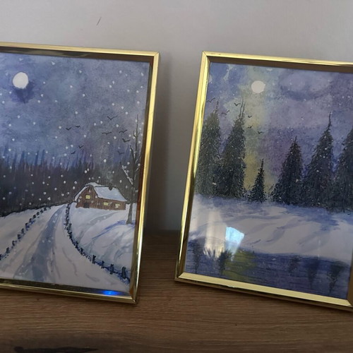 Handmade paintings in frame new