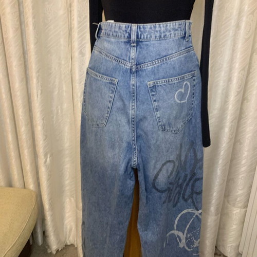 Graffiti jeans H&M like new, blue, size XS