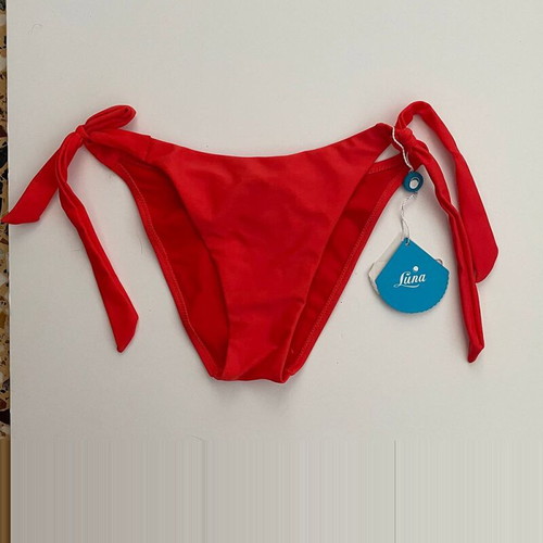 Medium Luna coral slip bikini bottom new, brazilian style, size M