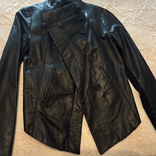 BCBG Maxazria leather jacket, genuine leather, size XXS