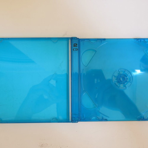 Double CD/DVD case blue with standard thickness new