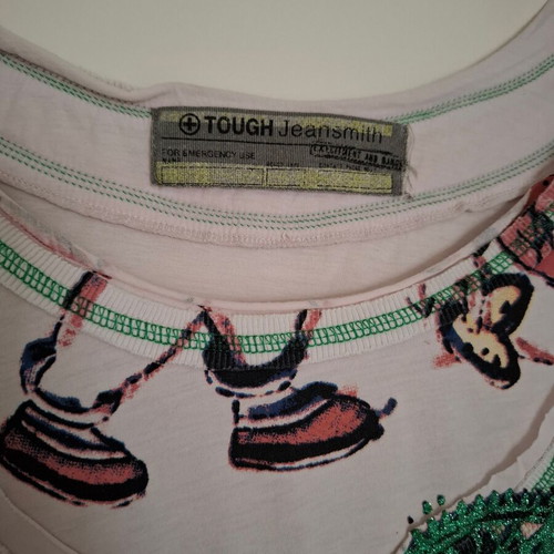 Tough Jeansmith sleeveless women's blouse used, size Large