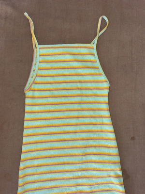 Pull & Bear women's summer dress like new, green and yellow, size S