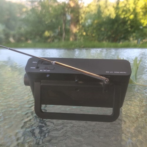 Sony ICF-306 portable analog radio used