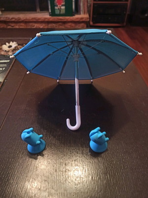 Μίνι ομπρέλα για κινητό τηλέφωνο μεταχειρισμένη με δύο βάσεις για αυτοκίνητο