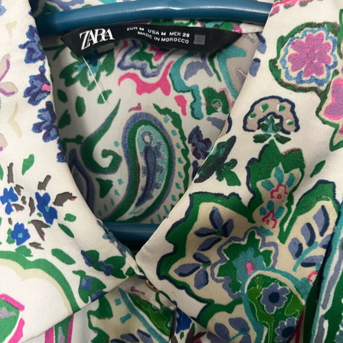Zara shirt like new, multicolored, size M